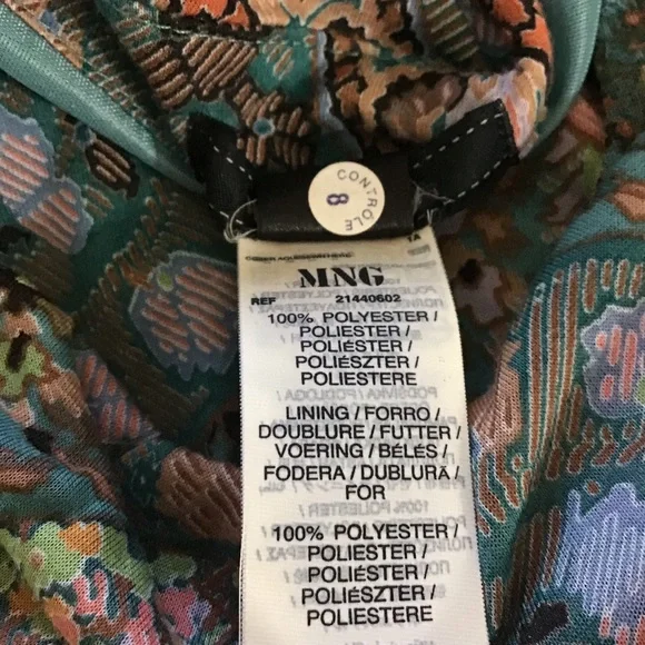 MANGO SUIT PAISLEY PRINT RUCHED SLEEVELESS DRESS - Picture 8 of 8